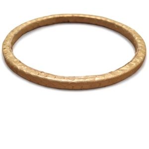 PRESMER Genuine Snakeskin Leather Gold Bangle Bracelet NWOT